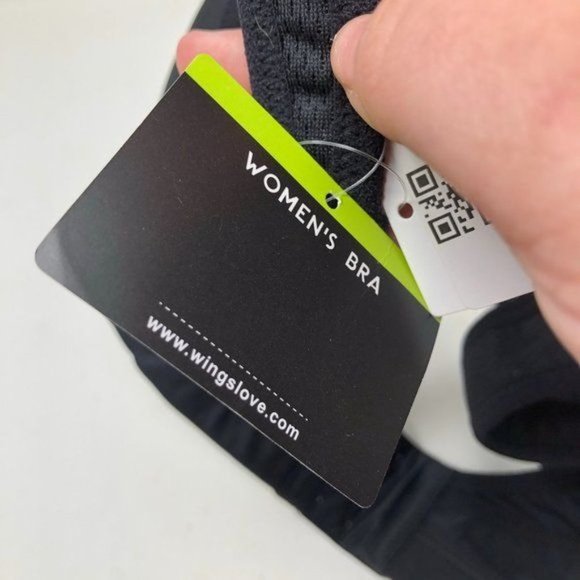 WINGSLOVE Black No Wire Sports Bra Size 34DD - Picture 6 of 8